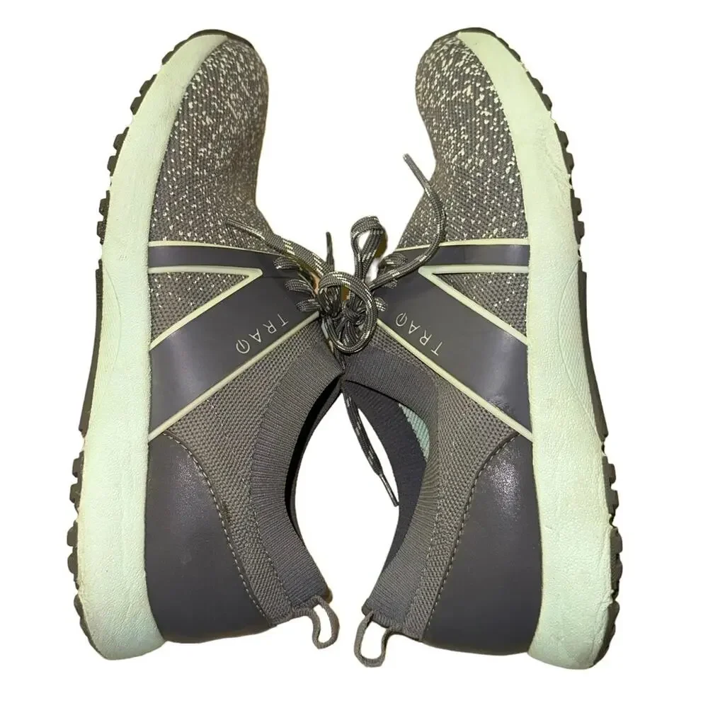Traq by Alegria Knit Walking Sneakers Gray‎ Women's EU 37